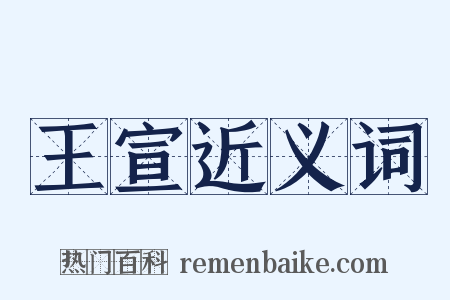 王宣近义词是什么意思的图片